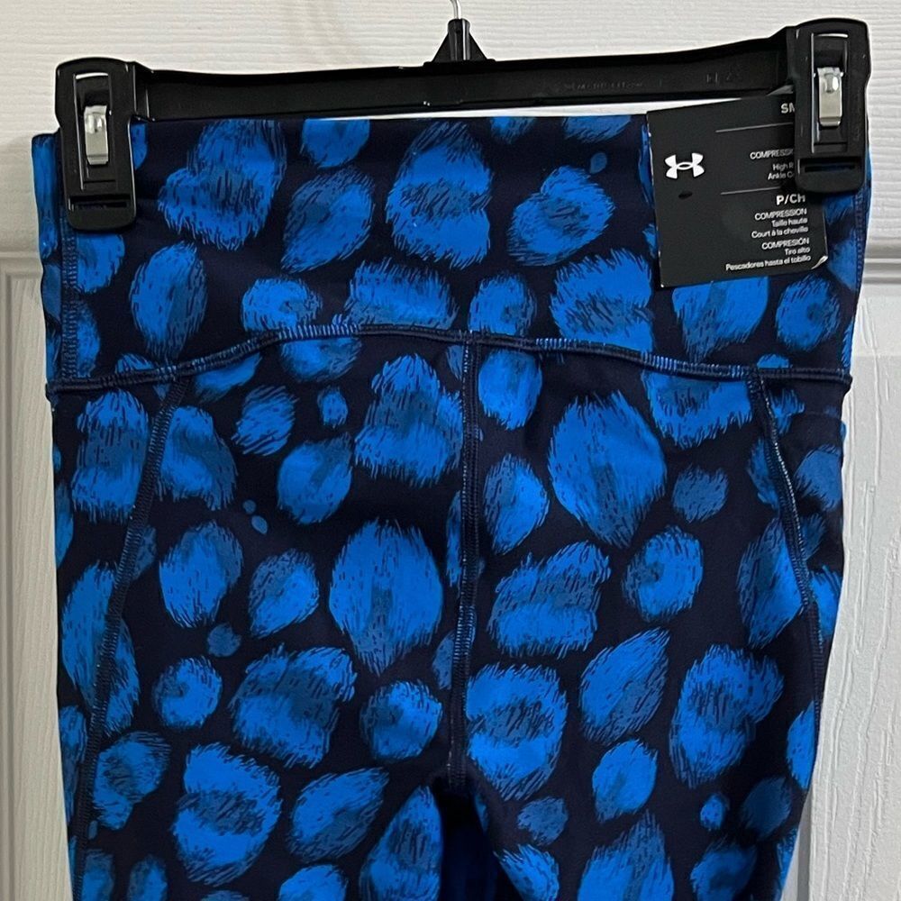Under Armour Blue Compression Tights Size Small - Picture 2 of 5